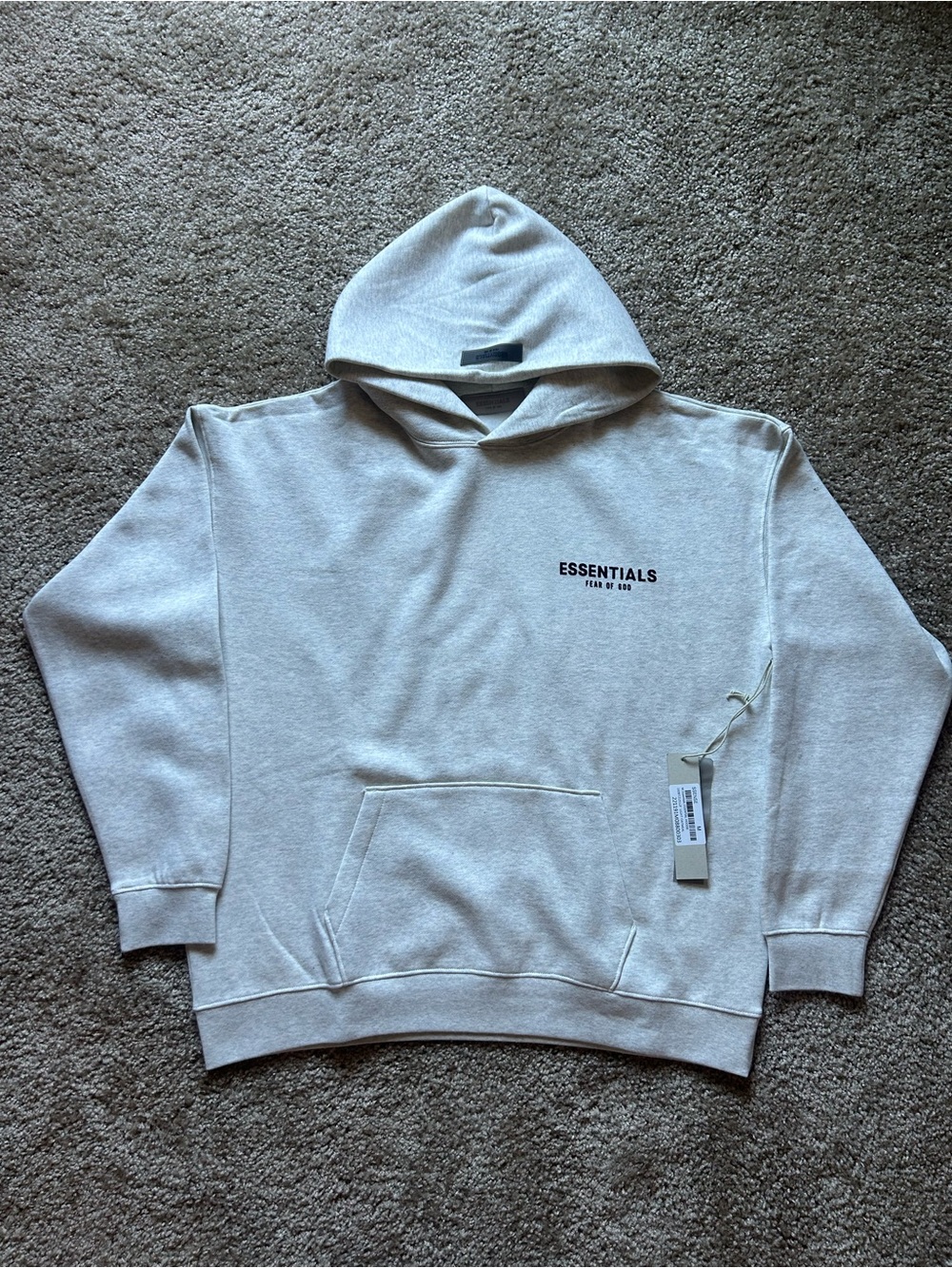 Fear of God Men's Essentials Hoodie Light Oatmeal NWT Pullover Size Medium